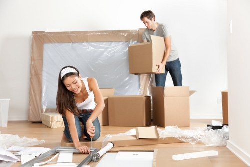 Secure long-term storage unit in Winchmorehill with organized boxes