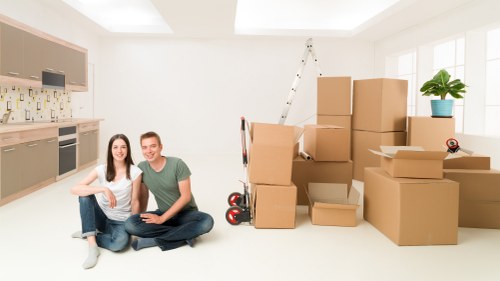 Seasonal and business items arranged in a short-term storage unit in Winchmorehill